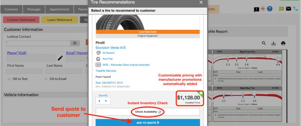 DealerTire Tire Recommendations