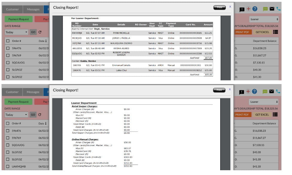 Logitrac reconciliation report