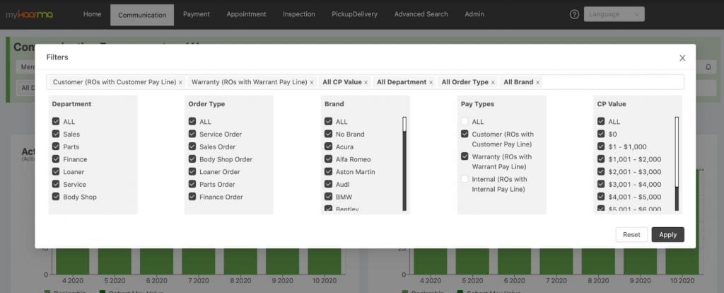 Insights Reporting Filter Details