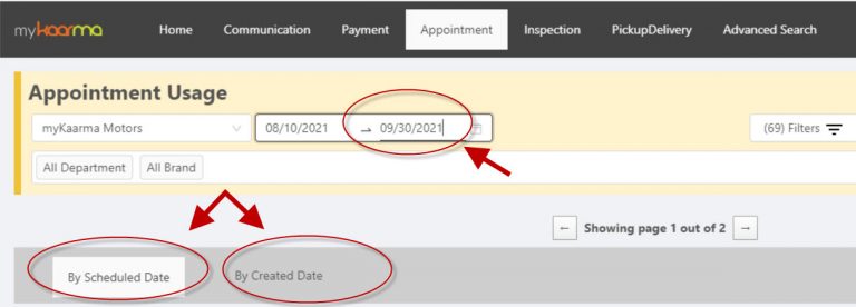 future dates selection and create by date schedule by date