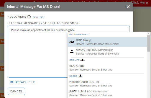 Group Tagging in myKaarma APP