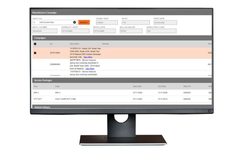 one recall dashboard